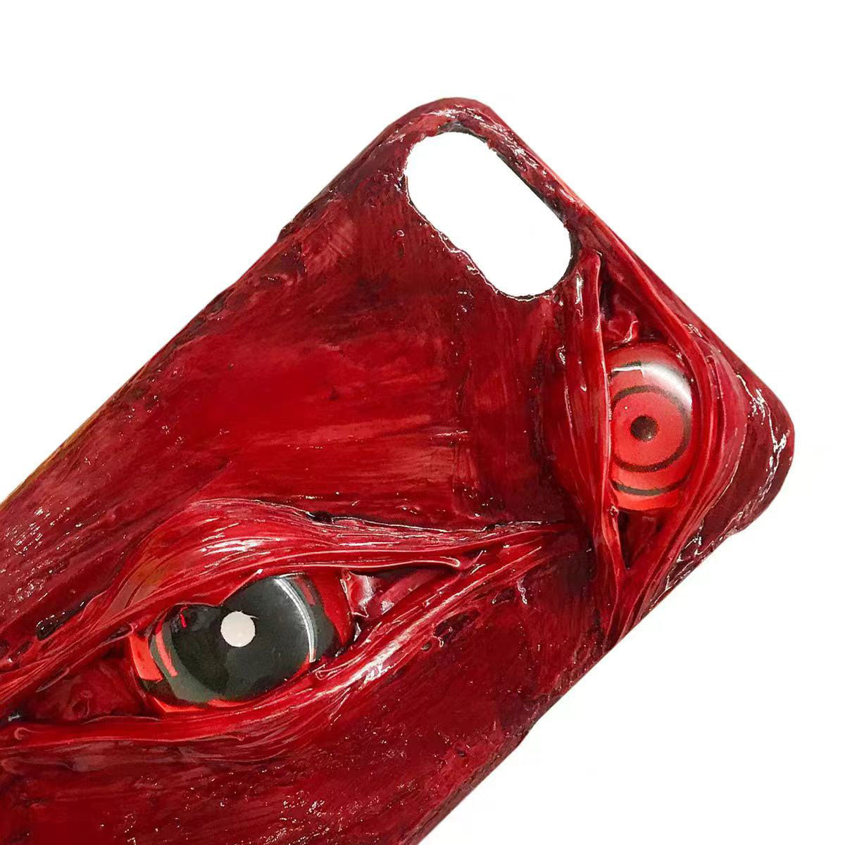 Coque de téléphone faite à la main Sasuke Sharingan - Coque en silicone anti-collision pour iPhone (tendance)