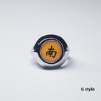 Naruto Itachi Pain Akatsuki Ring Set, 10Pcs Anime Akatsuki Symbol Rings with Necklace Gift Box
