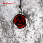 Ensemble de pendentifs collier Sharingan en bois de santal naturel sculpté à la main