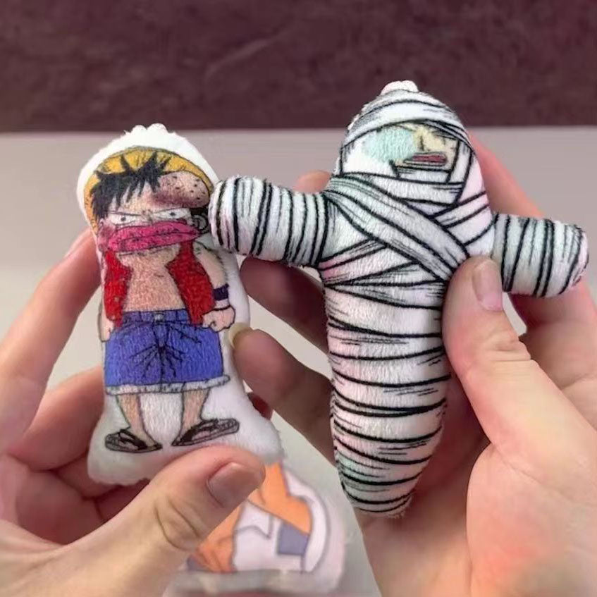 Porte-clés Luffy/Zoro avec Phrases Cultes