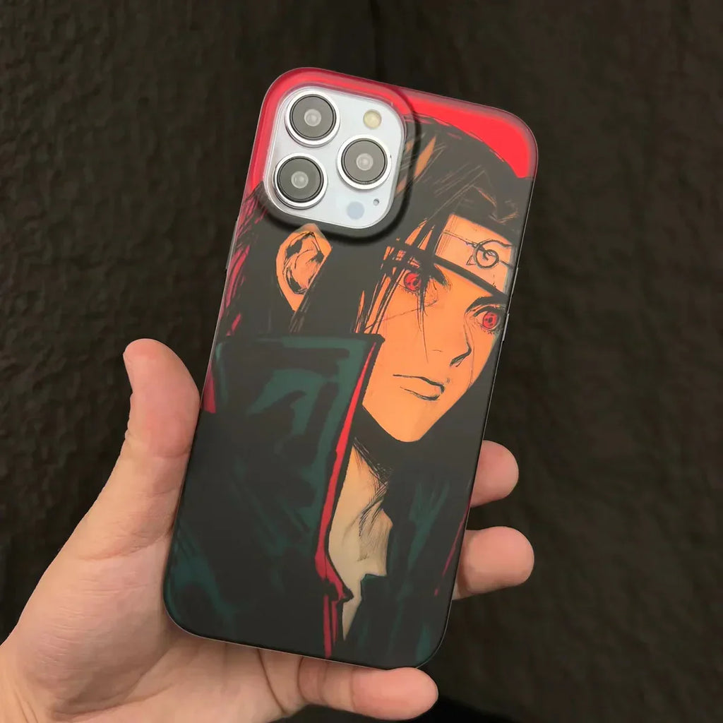 Sasuke/Itachi Coque de téléphone anti-collision en silicone tendance raffiné Apple