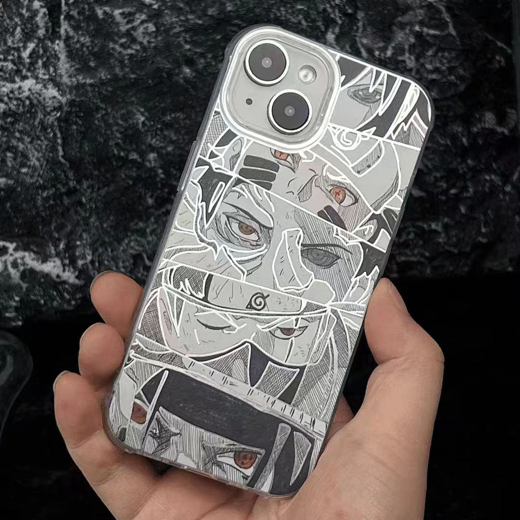 Coque de téléphone en silicone antichoc Sasuke/Itachi pour iPhone