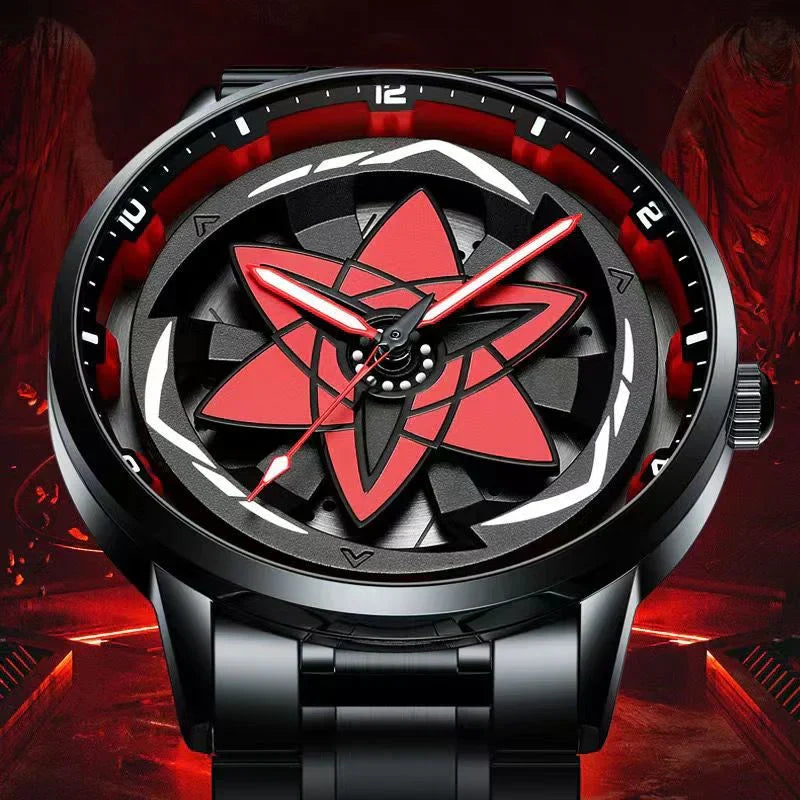 Montre rotative Sharingan de Sasuke/Madara/Itachi. Montre élégante et cool.