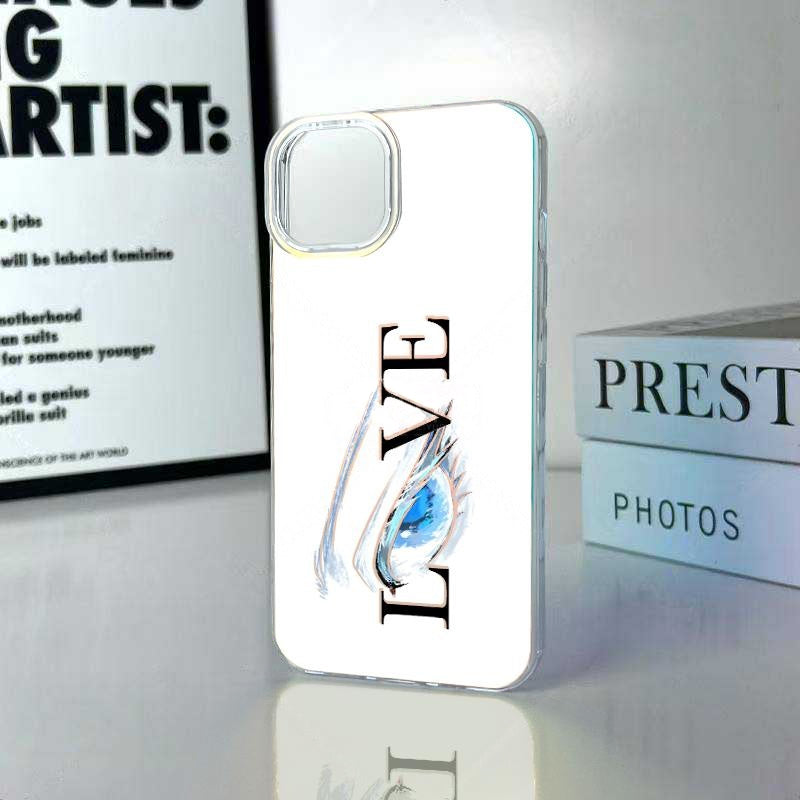 Jujutsu Kaisen Satoru Gojo LOVE Gradient Phone Case, Iridescent Hard Shell Cover
