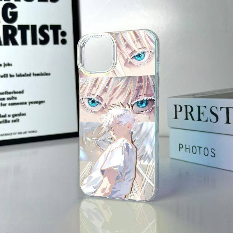 Coque iPhone Jujutsu Kaisen Gojo Satoru, Housse de Protection pour Téléphone avec Imprimé Yeux Anime
