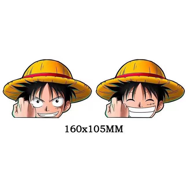 Autocollants 3D dégradés Luffy/Zoro/Nami