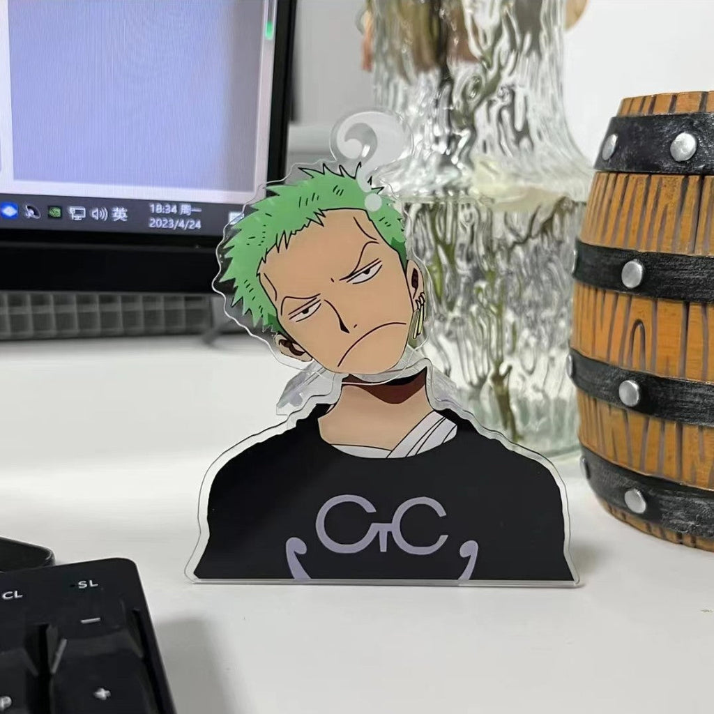 Ornement de tableau de bord Luffy/Zoro/Sanji en forme de figurine à tête branlante