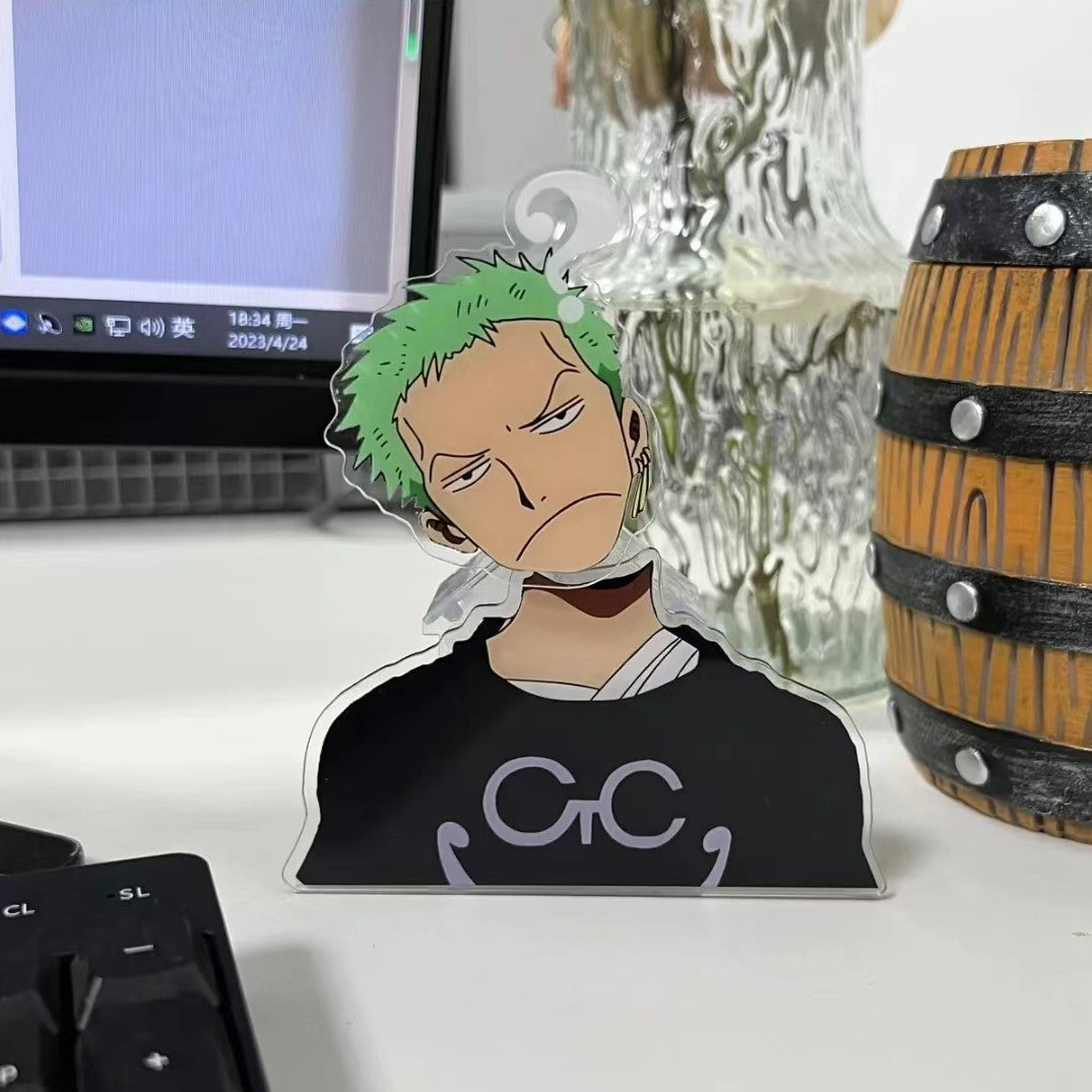 Ornement de tableau de bord Luffy/Zoro/Sanji en forme de figurine à tête branlante
