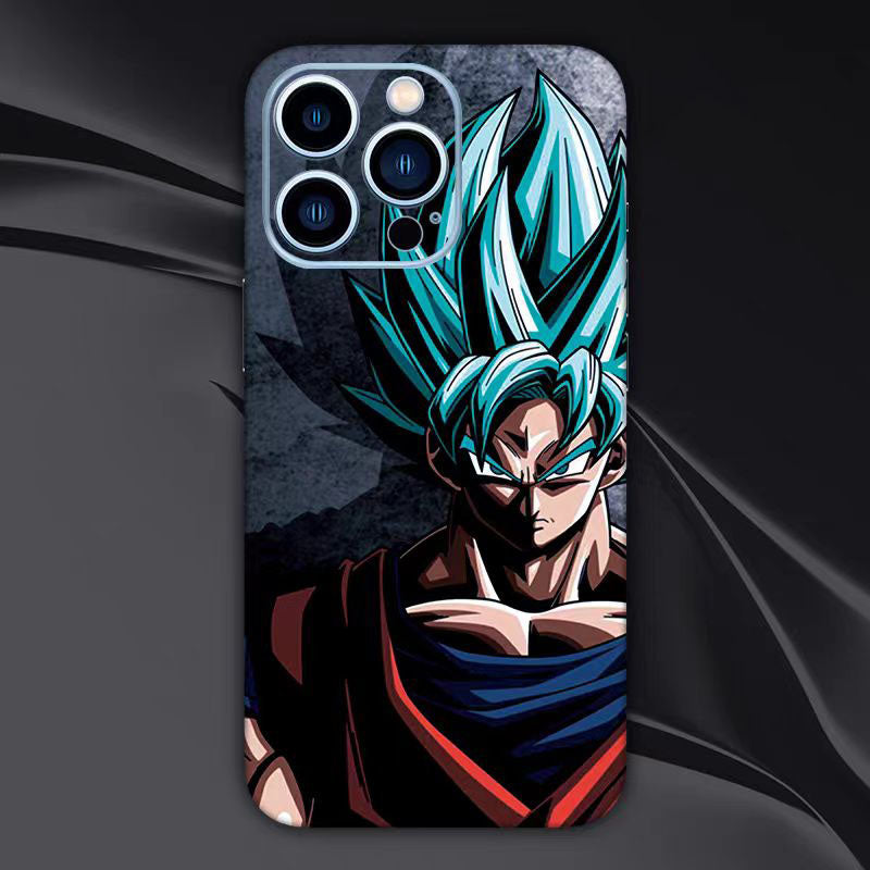 Autocollant à motif de personnage Son Goku pour coque arrière d'iPhone