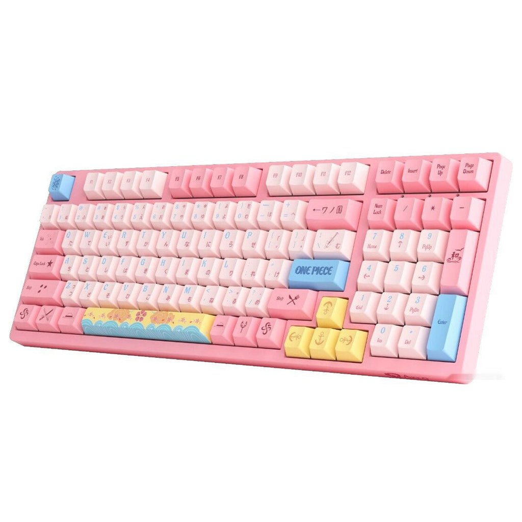 Clavier mécanique rose One Piece Chopper, clavier de jeu rétroéclairé RVB 108 touches