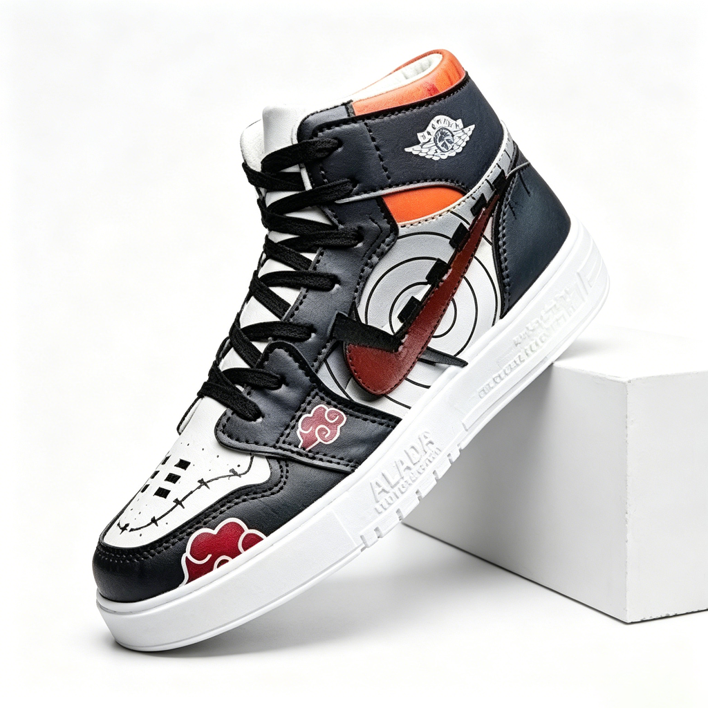Baskets montantes Naruto Pain Yahiko Anime, chaussures streetwear décontractées à motif Akatsuki