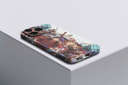 Luffy & The Straw Hat Family | One Piece 3D Printed Anime Phone Case