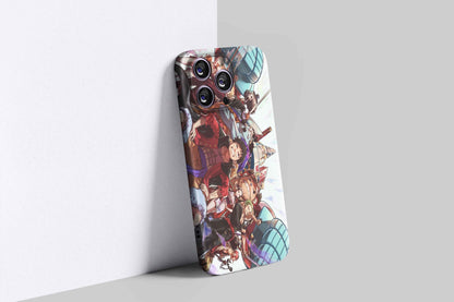 Luffy & The Straw Hat Family | One Piece 3D Printed Anime Phone Case