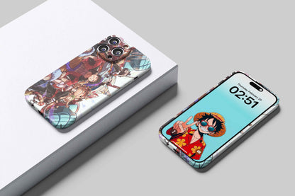 Luffy & The Straw Hat Family | One Piece 3D Printed Anime Phone Case
