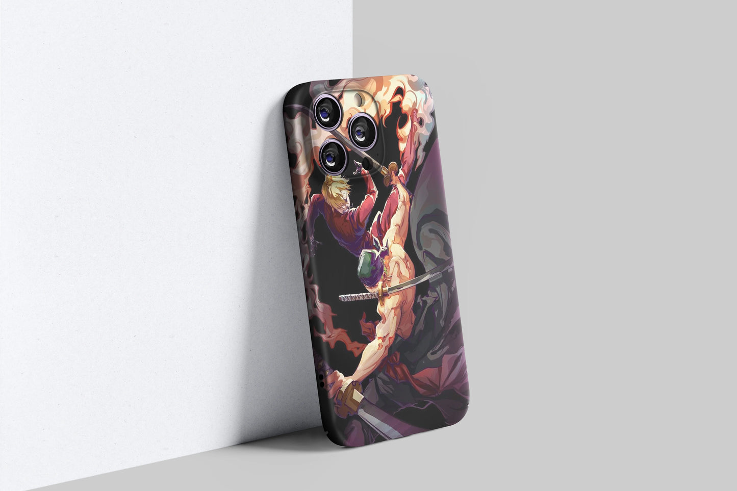 Zoro & Sanji In Action | One Piece 3D Printed Anime Phone Case