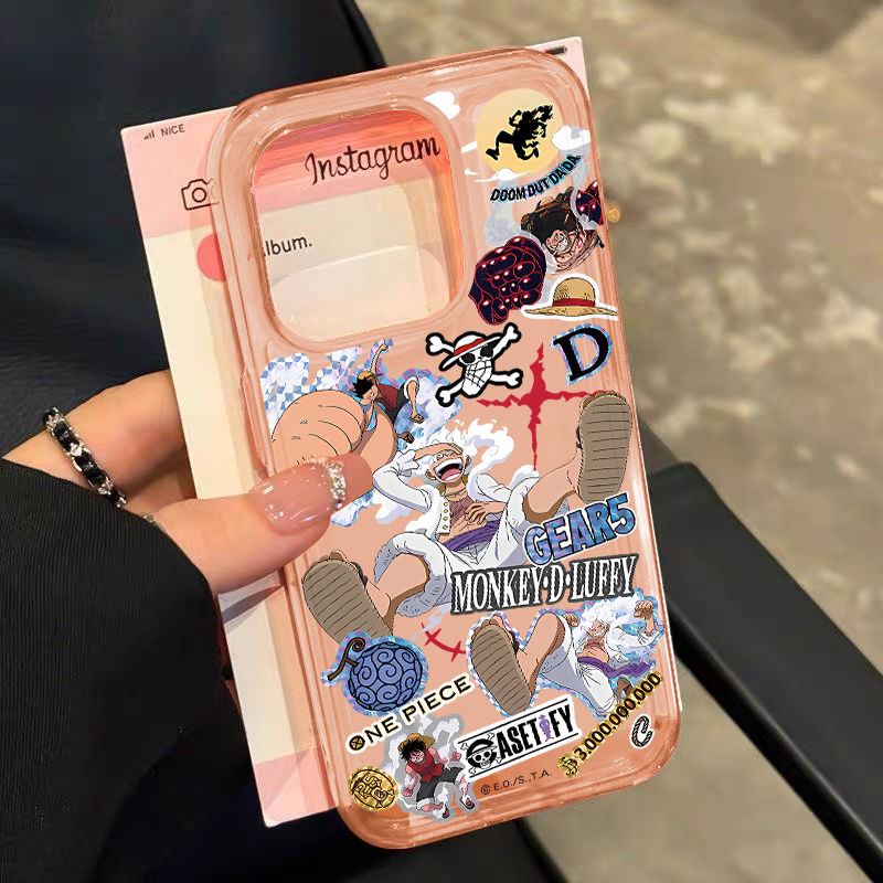 Coque de téléphone antichoc en silicone iPhone Nika Luffy