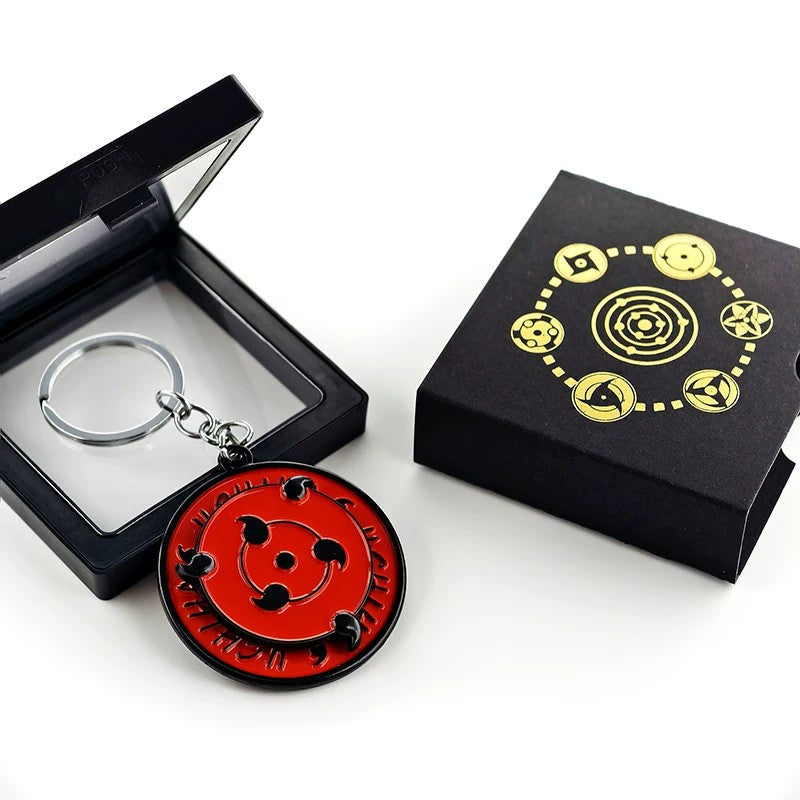 Porte-clés rotatif Sharingan Naruto - Jouet Fidget Spinner Uchiha Anime