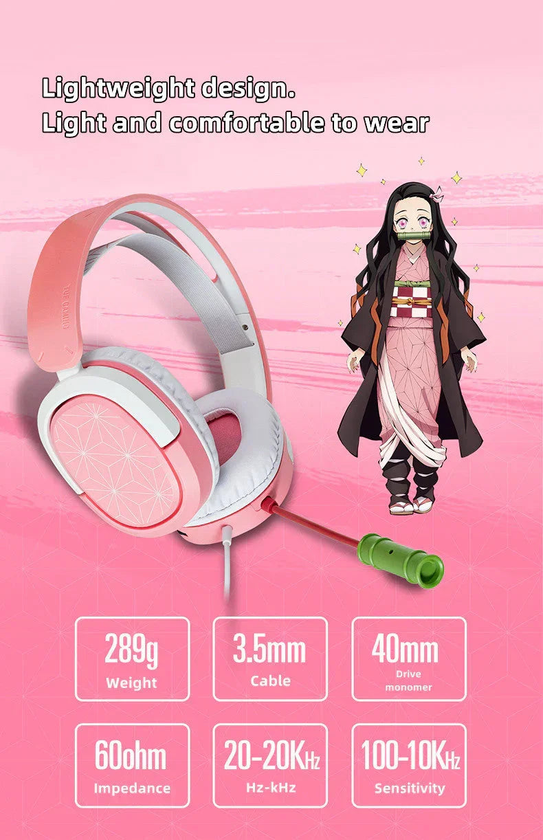 Casque de jeu Kamado Tanjirou/Kamado Nezuko