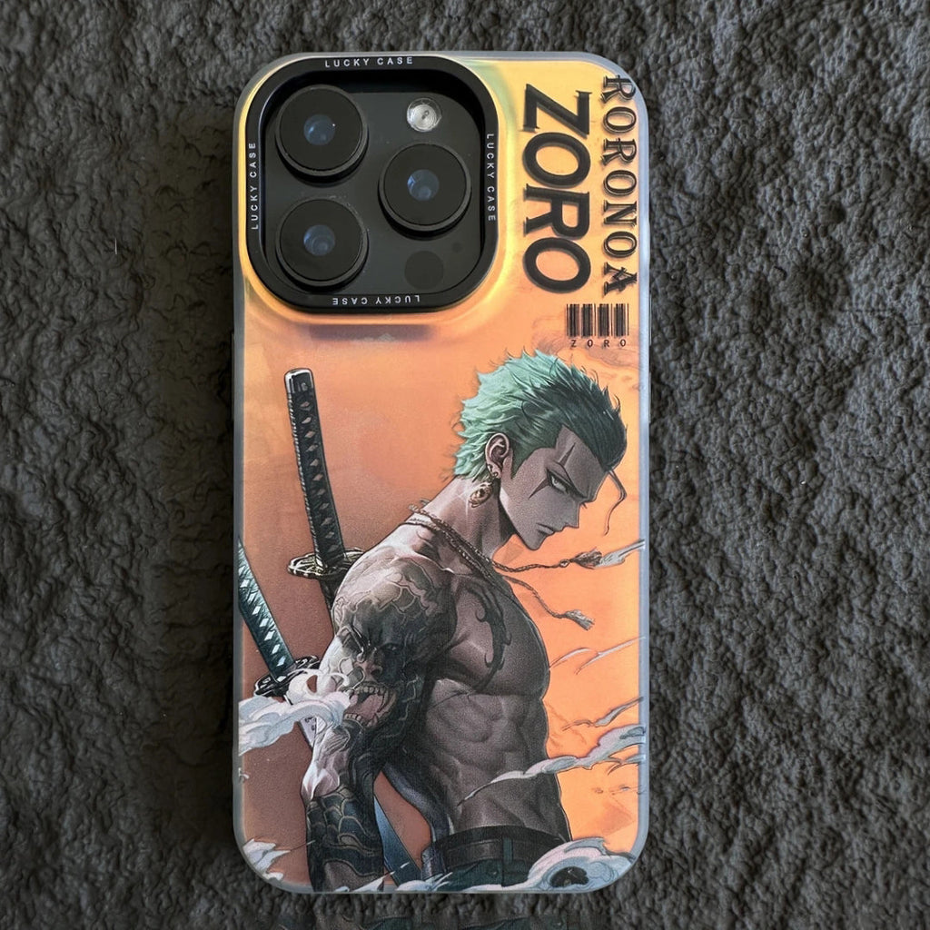 Coque de téléphone anti-choc en silicone Zoro pour iPhone