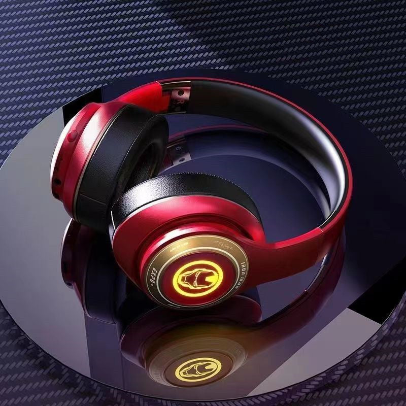 Casque de jeu Marvel Iron Man Captain America, casque supra-auriculaire Bluetooth 5.3 avec lumière RGB