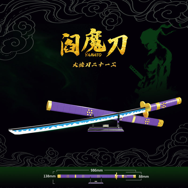 Roronoa Zoro Blocs de Construction Lumineux 806 Pièces Modèle Jouet