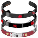 Bracelets secondaires en métal Jiraya/Itachi (diamètre intérieur 64 mm x 8 mm)
