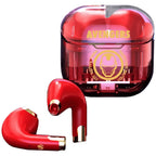 Marvel Iron Man Captain America TWS Wireless Gaming Earbuds, Transparent Case Bluetooth 5.3 Low Latency Headphones