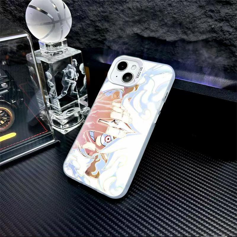 One Piece Luffy Nika Form iPhone Case, Monkey D Luffy Gear 5 Anime Shockproof Phone Cover