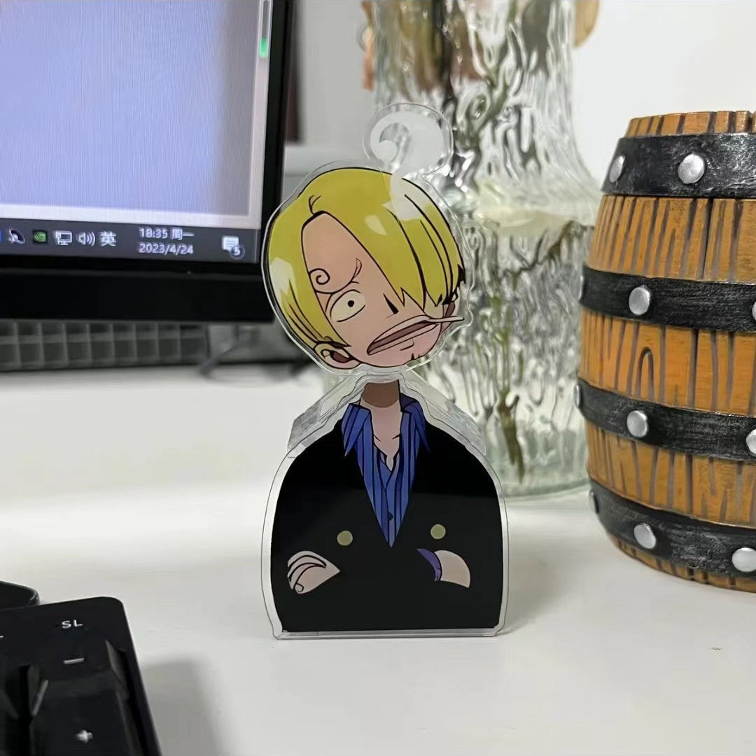 Ornement de tableau de bord Luffy/Zoro/Sanji en forme de figurine à tête branlante