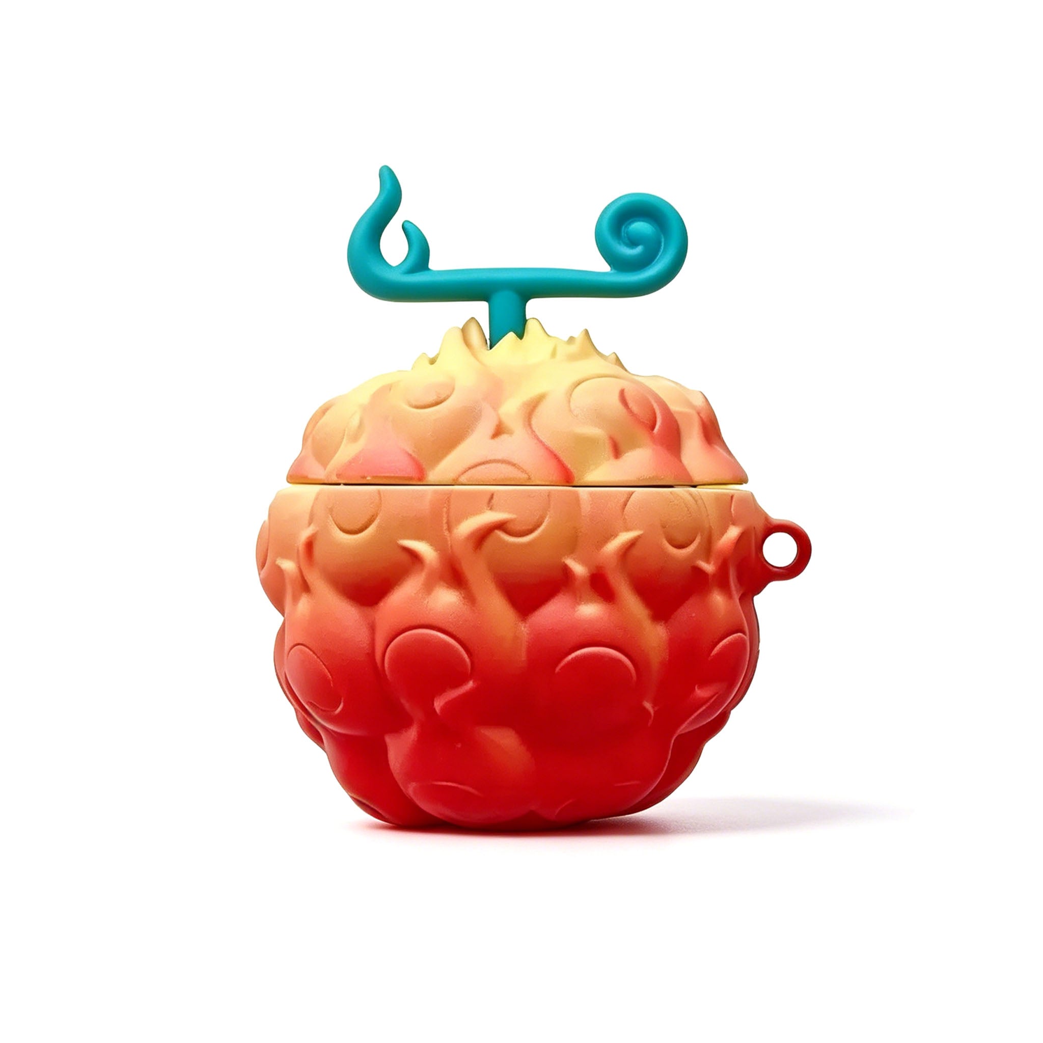 Coque AirPods One Piece Luffy Ace Fruit du Démon, Housse de Protection en Silicone 3D pour Écouteurs avec Porte-clés