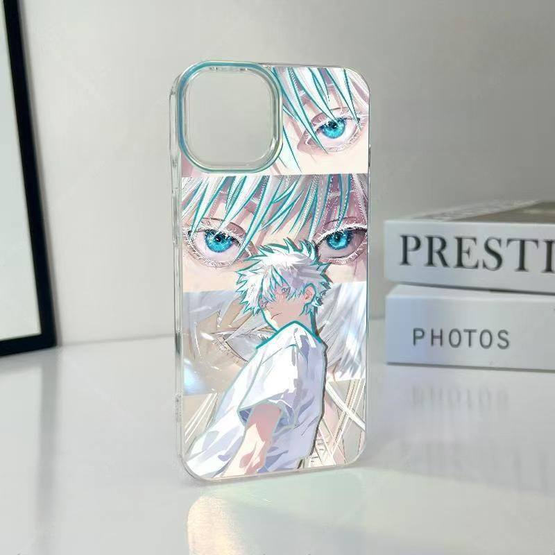 Coque iPhone Jujutsu Kaisen Gojo Satoru, Housse de Protection pour Téléphone avec Imprimé Yeux Anime