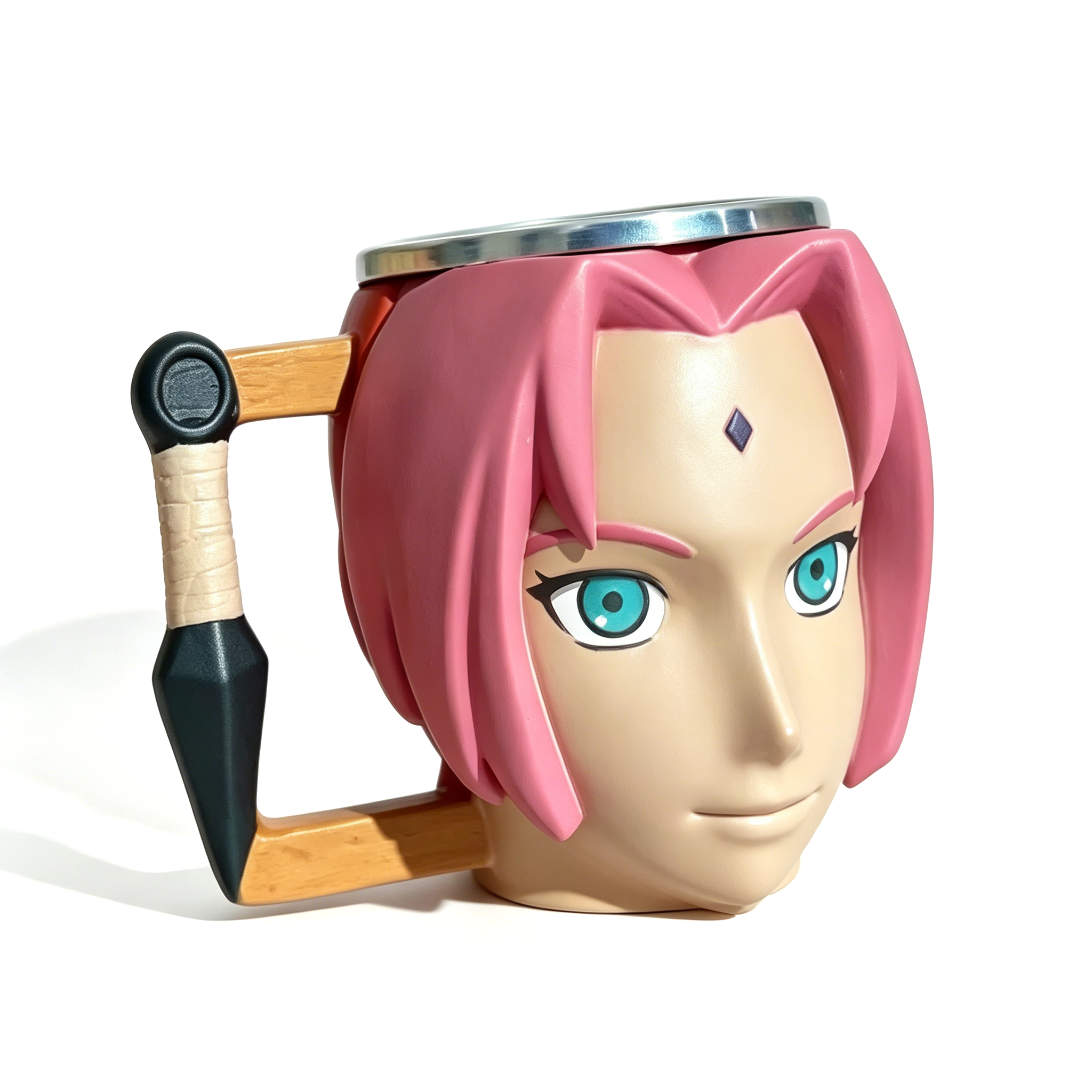 Naruto Shippuden Character 3D Sculpted Mug, Stainless Steel Lined Anime Coffee Cup, Collectible Anime Drinkware for Fan
