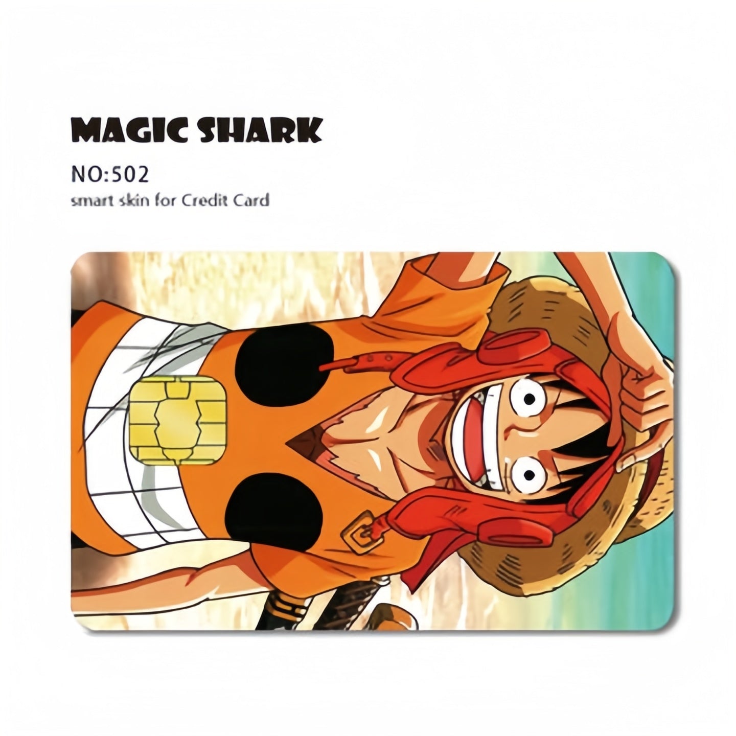 Autocollants de carte bancaire Luffy/Zoro épaissis avec gommage cristal personnalisés
