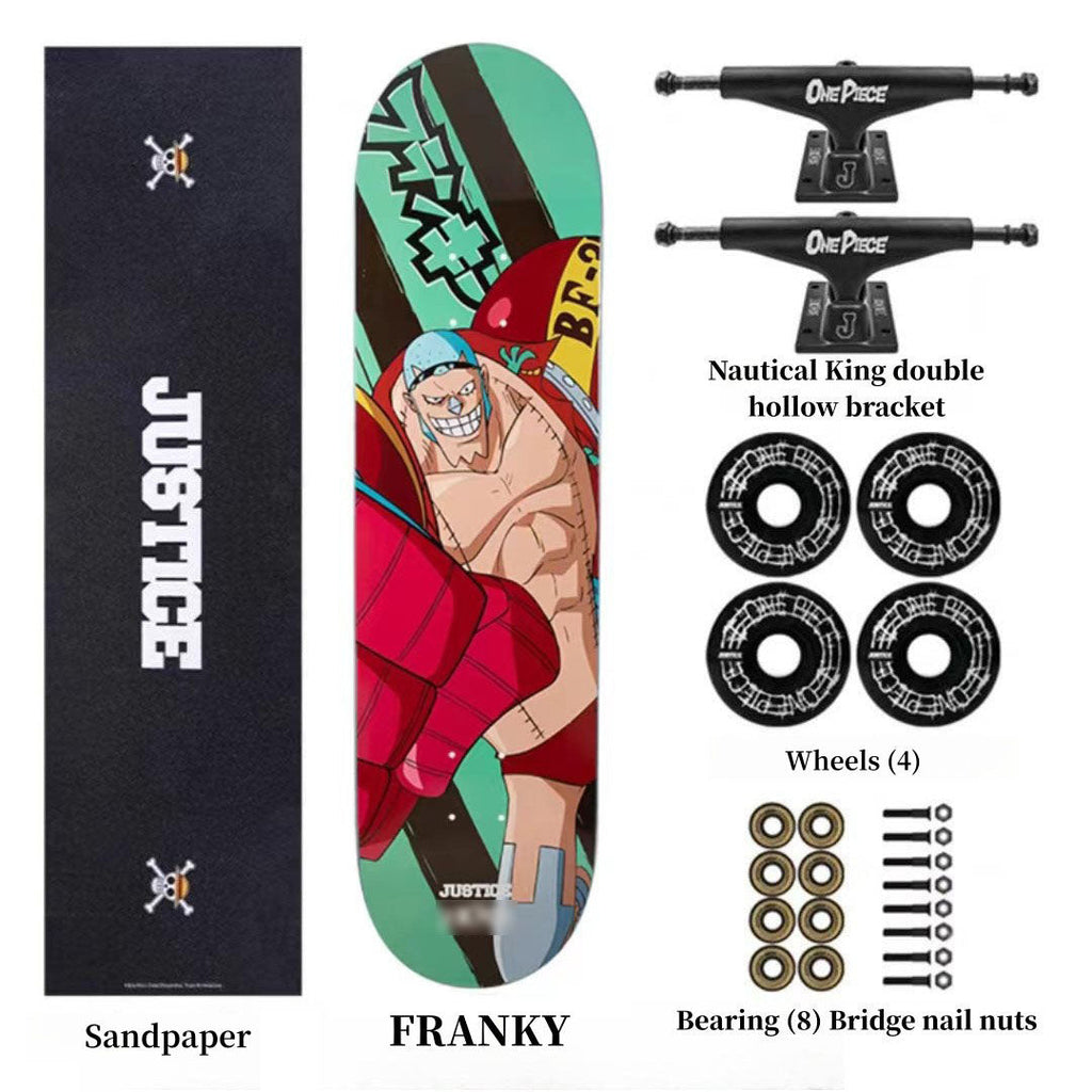 Skateboard professionnel Luffy/Zoro à motif fin (Taille: 80CM×20CM)