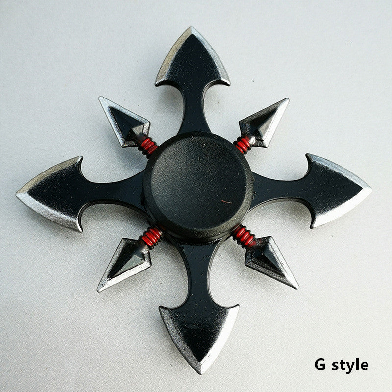 Figurine Sharingan avec hand spinner en métal pour soulager le stress