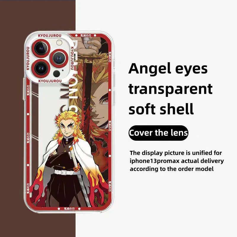 Coque de téléphone antichoc en silicone raffinée tendance Apple pour iPhone, Android Tanjirou/Nezuko