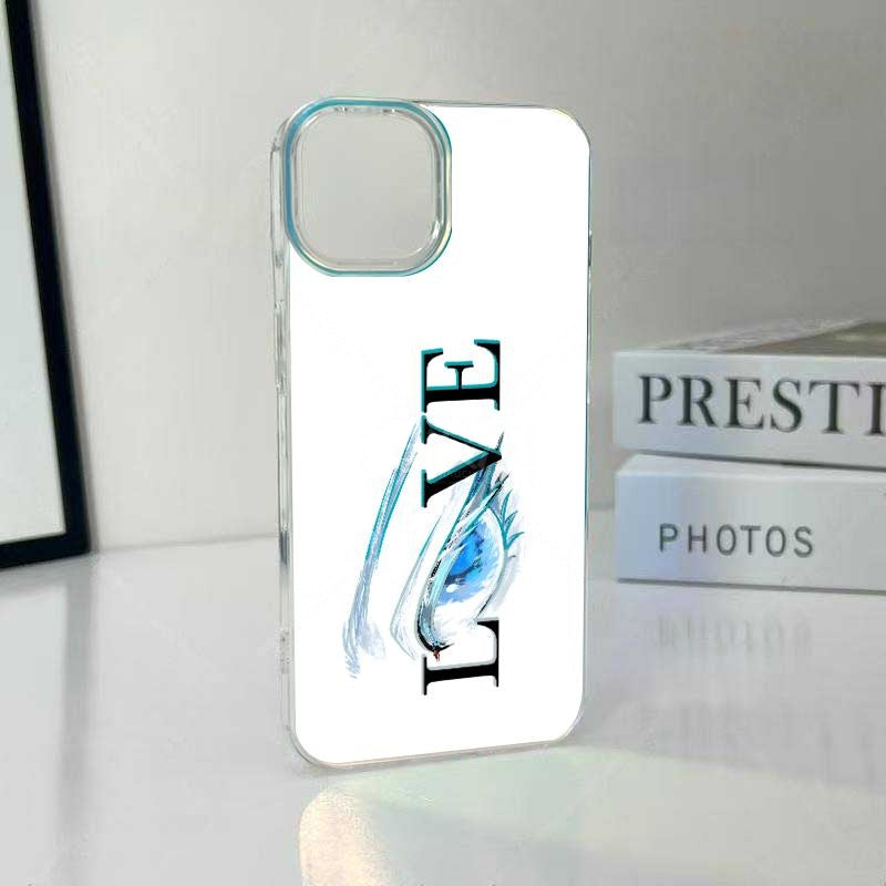Jujutsu Kaisen Satoru Gojo LOVE Gradient Phone Case, Iridescent Hard Shell Cover