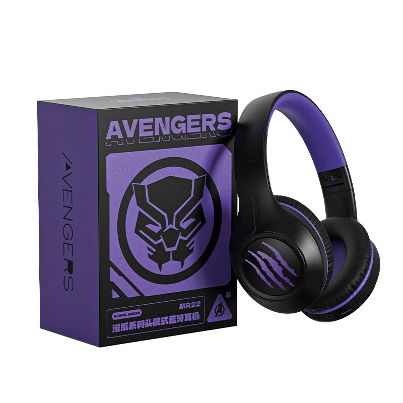 Casque sans fil Marvel Avengers Captain America Iron Man, Casque de jeu supra-auriculaire Bluetooth 5.4