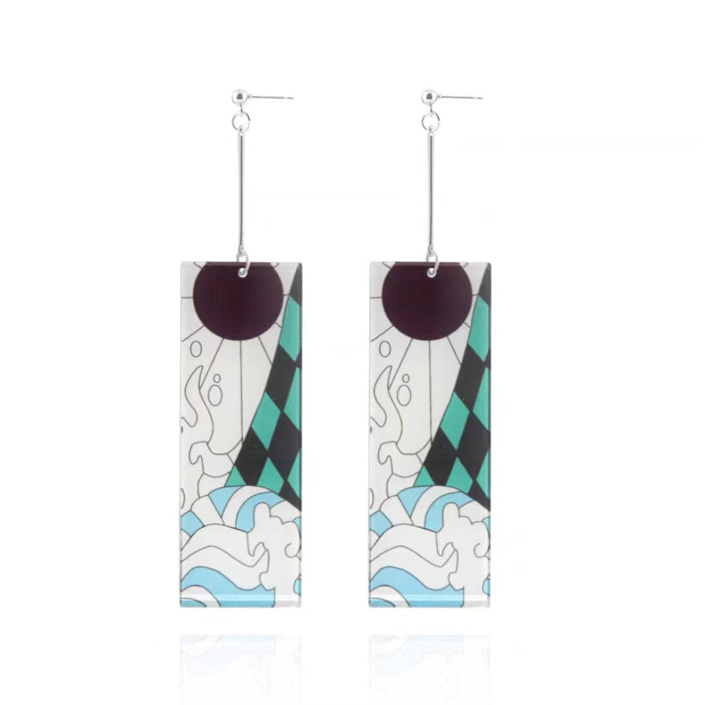 Magnifiques boucles d'oreilles Tanjirou/Nezuko pour un charme unique