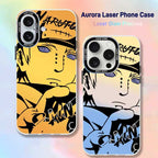 Naruto Sasuke Anime Phone Case, Graffiti Style Multi Character Shockproof Protective Case For iPhone All Models Anti-Scratch Soft TPU Cell Phone Cover