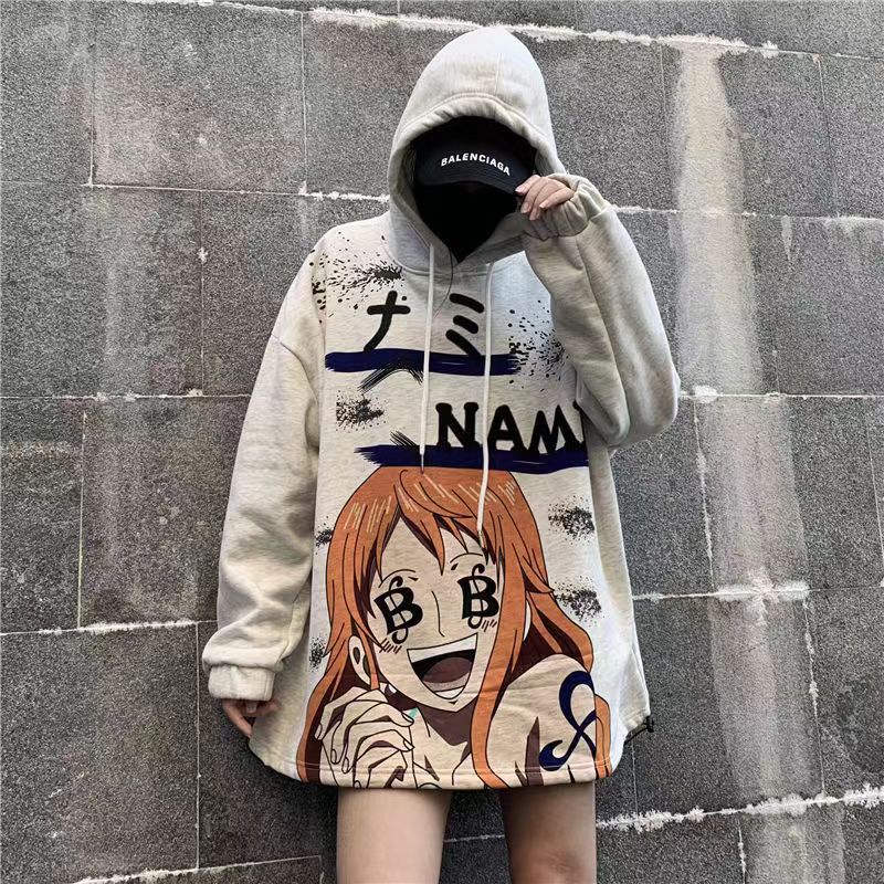 Zoro/Nami modélisation de personnages beau cool dessin animé couple sweat à capuche