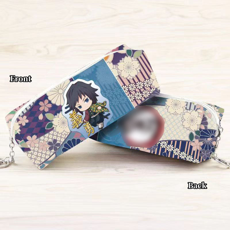 Tanjirou/Nezuko exquise trousse multi-fonctionnelle avec compartiments astucieux et motifs originaux