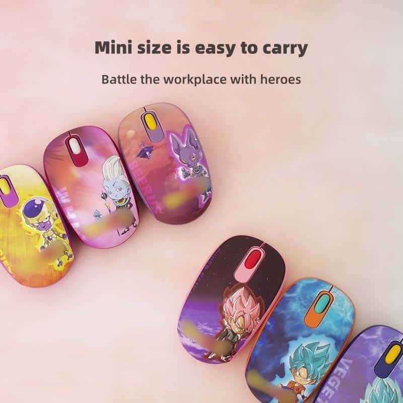 Souris sans fil 2,4 G Son Goku/Frieza/Whis/Beerus pour jeux de bureau