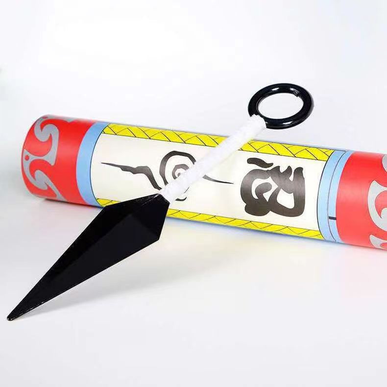 Accessoire de Cosplay Naruto Uzumaki Ninja Kunai, Kunai en métal avec emballage en rouleau