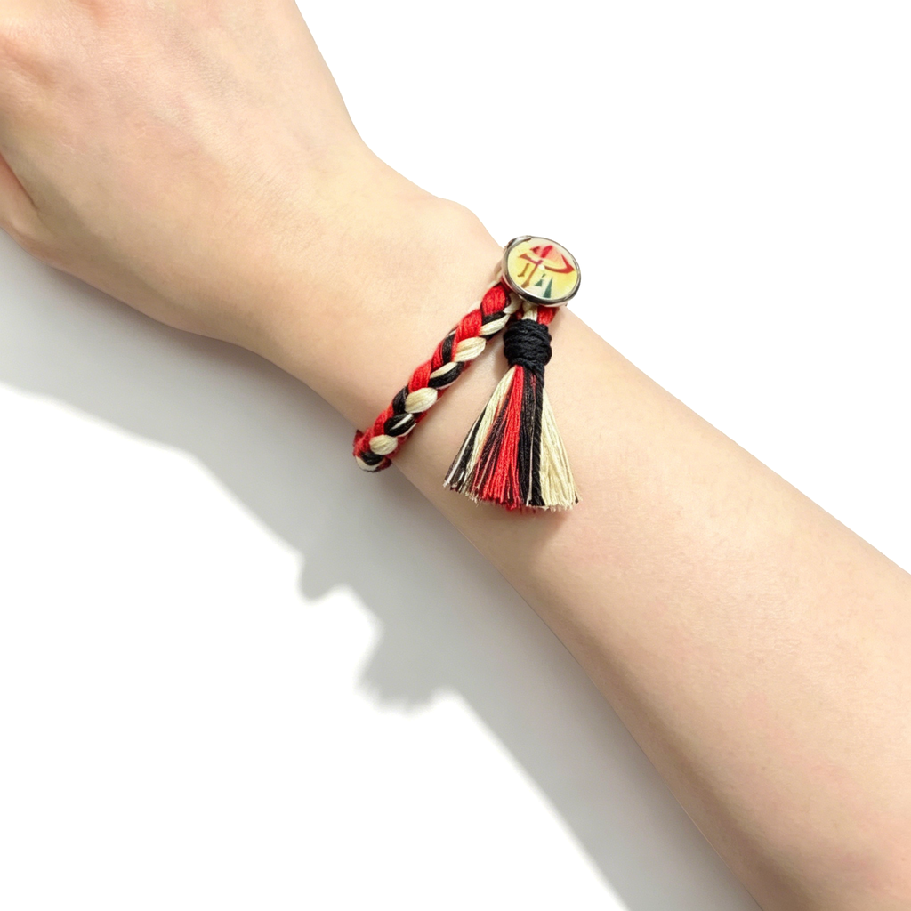 Bracelet tressé réglable Démon supérieur de Demon Slayer, Breloque Anime à pompon