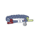 Bracelet Tanjirou/Nezuko, corde tressée à la main. Un bracelet idéal pour un cadeau.