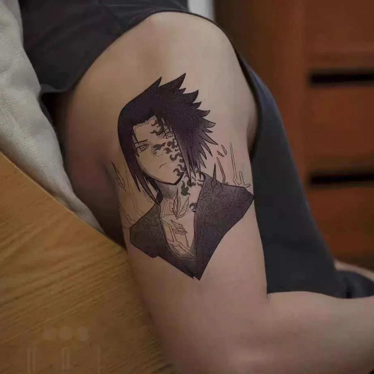 Autocollants de tatouage semi-permanents cool Uchiha Sasuke/Uzumaki/Hatake Kakashi