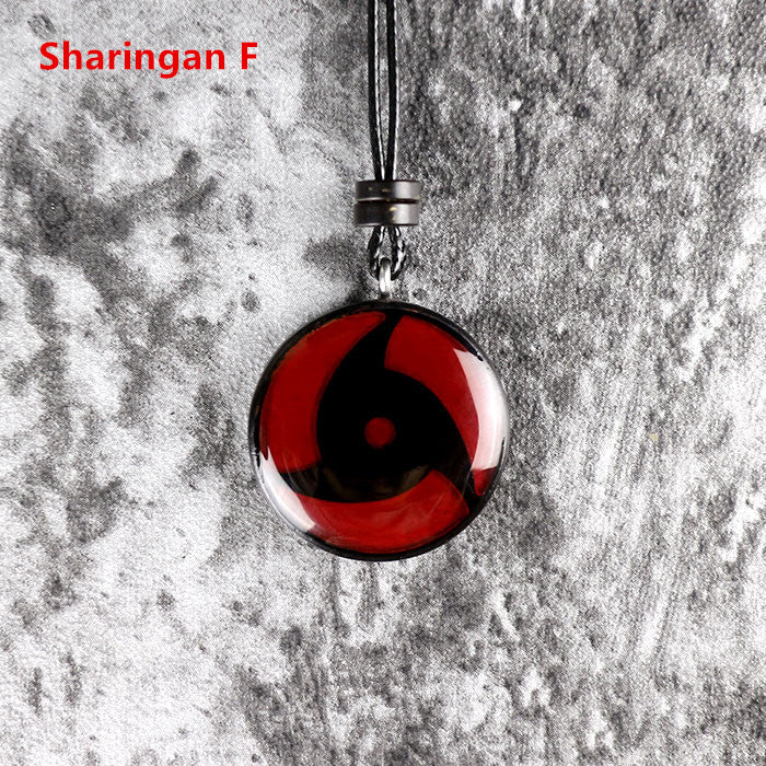 Ensemble de pendentifs collier Sharingan en bois de santal naturel sculpté à la main