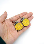 Boucles d'oreilles pendantes en émail One Piece Fruit du Démon Pyro-Fruit de Ace