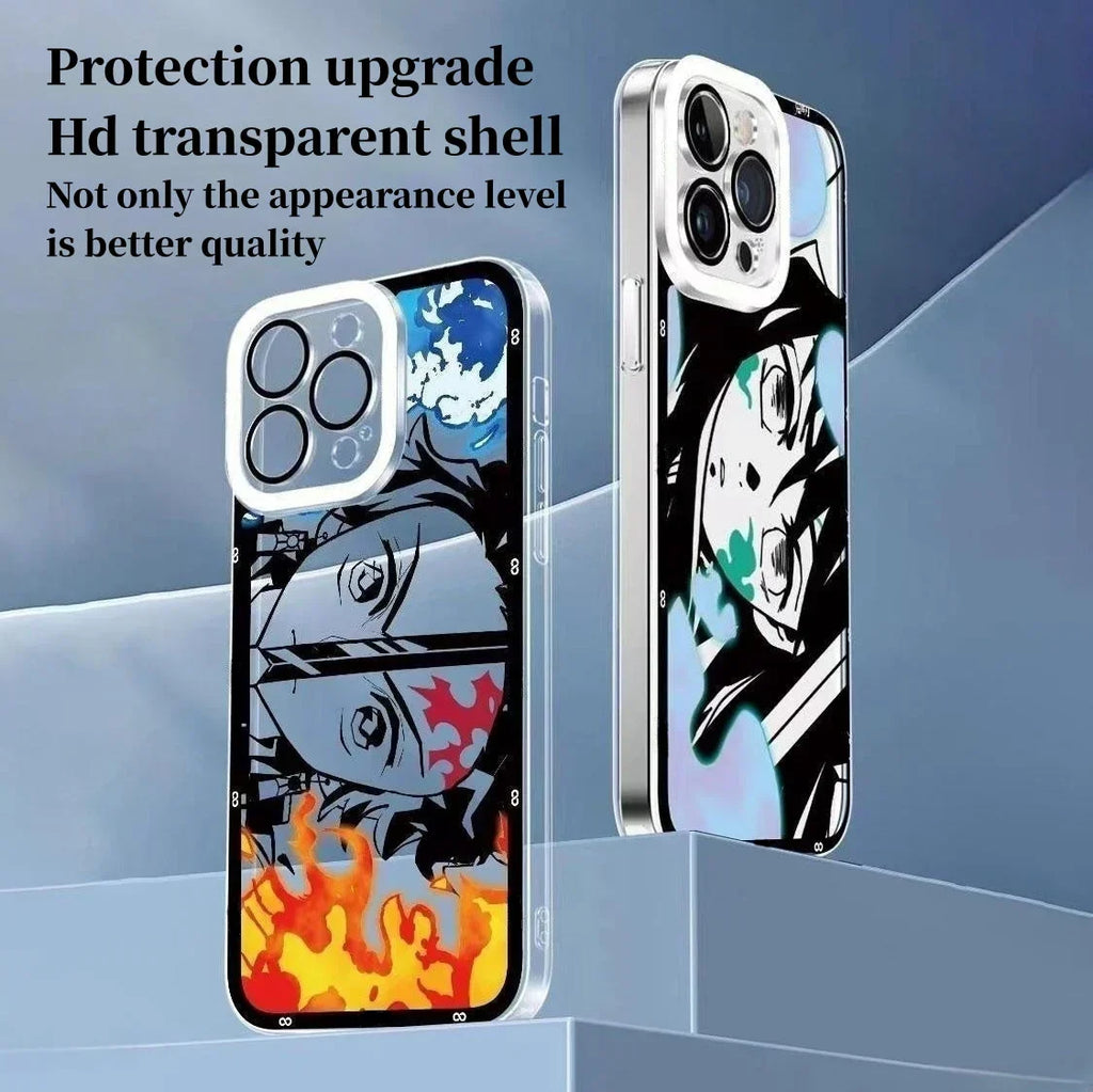 Coque de téléphone antichoc en silicone tendance exquise Tanjirou/Mitsuri/Muichirou Apple